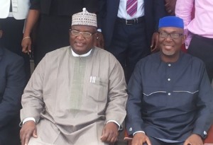 Left: Registrar/Chief Executive of APCON, Alhaji Bello Garuba Kankarofi  and George Noah, MD LASAA after the parley
