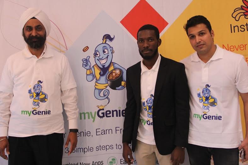 L – R Dr. Inderpal Mumick, Chief Executive Officer, Kirusa Incorporated, Oluseyi Akinnibosun, Country Manager Kirusa Nigeria and Vishavjit Soni, Product Manager, MyGenie App at a press conference to announce the launch of MyGenie App in Lagos, June 30,2016.
